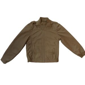 Volcom Men’s Utility Bomber Jacket Brown L – Lightweight Streetwear Zip Up